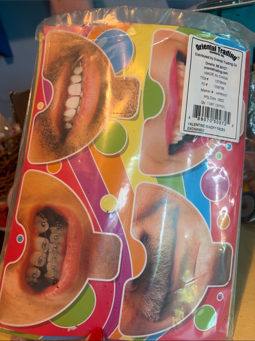 Valentine Wacky Faces Party Exchange Pack - Colorful
